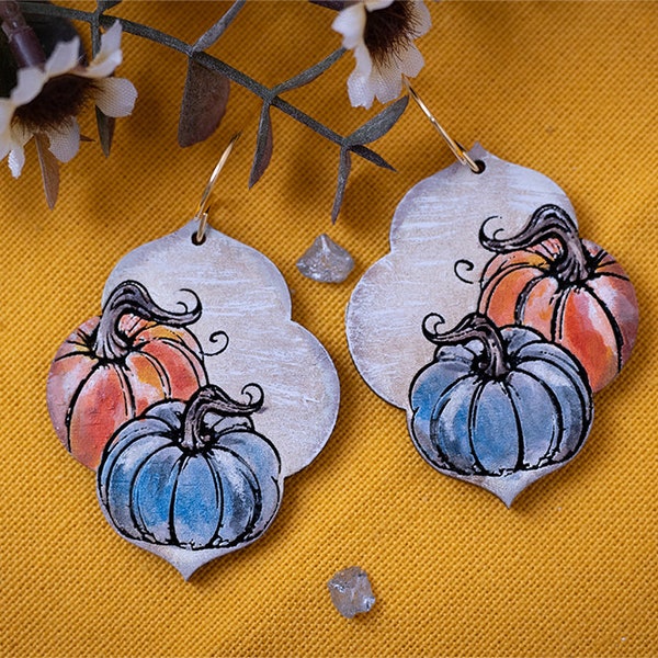 Pumpkin Earrings SVG For Laser Fall Earrings Pumpkin Duo Glowforge Earrings SVG For Laser Pumpkin Earrings SVG Autumn Earrings svg Fall svg