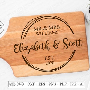 SVG | Mr. & Mrs. Bauernhauskranz | Plotterdatei | Fügen Sie Ihren eigenen Text hinzu | Anpassen | Vinyl Schablone HTV | dxf eps ai | Hochzeitsgeschenk