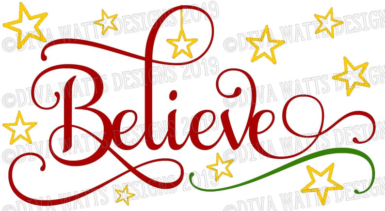 Download SVG Believe Christmas Cutting File Stars Layered Vinyl | Etsy
