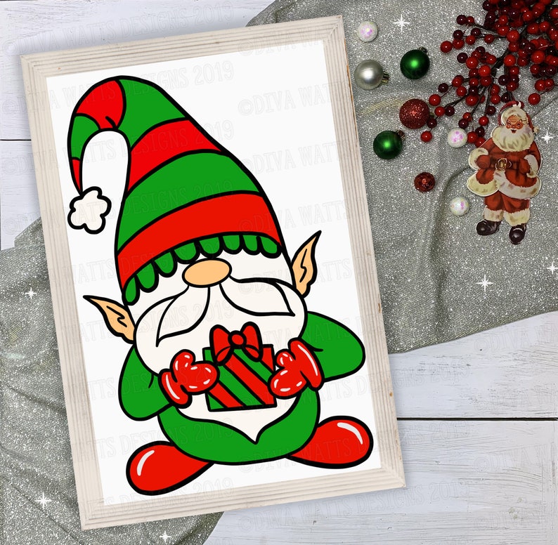 Download SVG Elf Gnome Cutting File Santa's Helper Christmas | Etsy