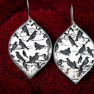 Raven Earrings SVG For Laser Earrings With Ravens for Halloween Earrings For Glowforge Raven Earrings SVG Halloween Ravens svg Earrings