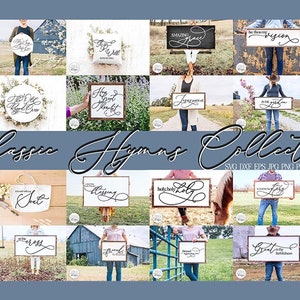 Classic Hymns Collection 16 Christian Farmhouse SVG Designs