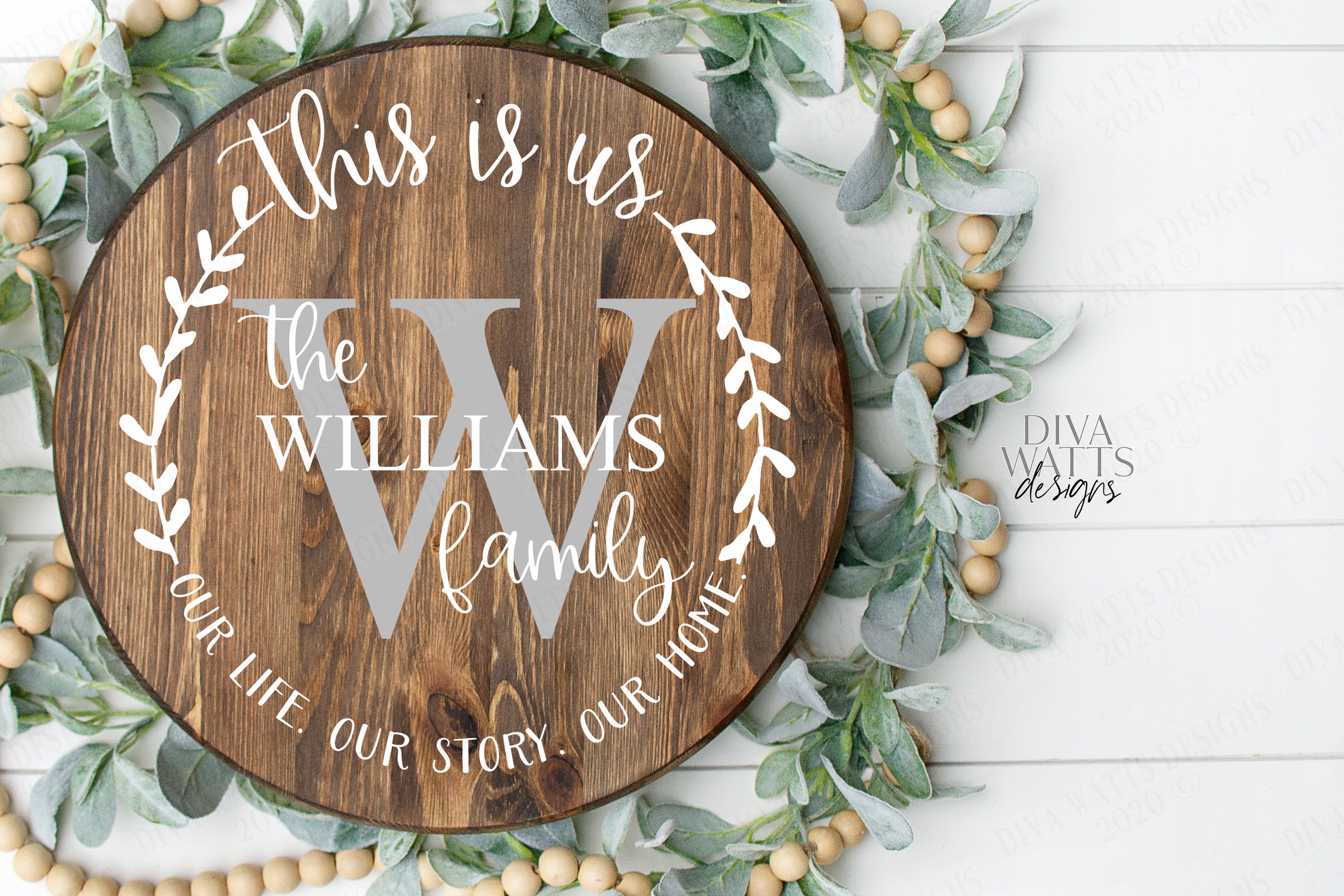 SVG This is Us Monogram Cutting File Family Last Name Etsy