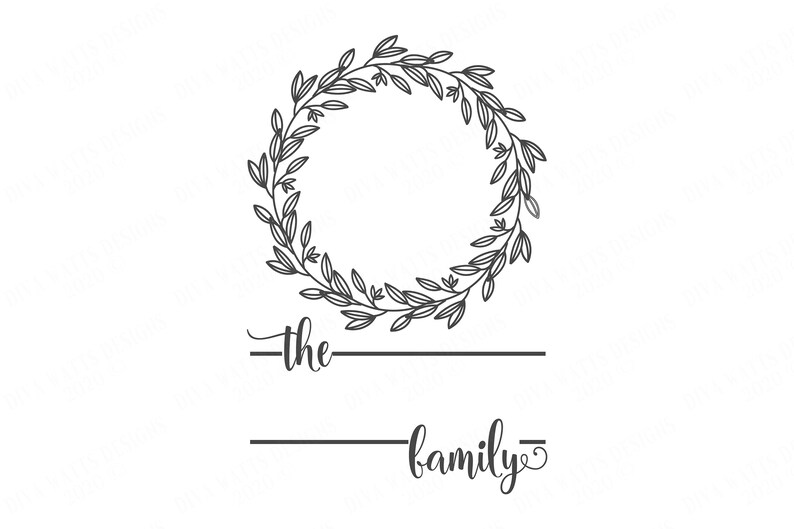 Download SVG Family Monogram Sign Cutting File Last Name Add Your ...