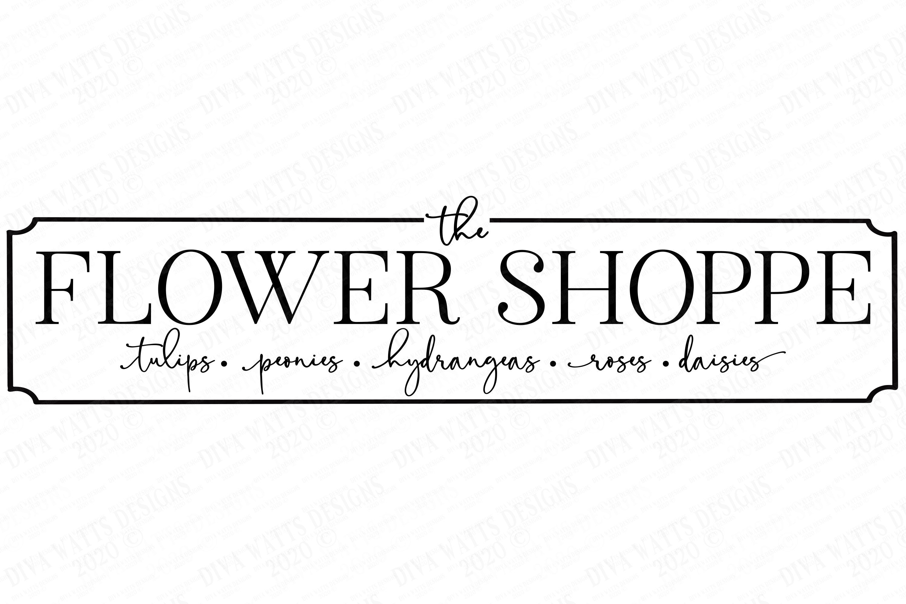 SVG the Flower Shoppe Cutting File Tulips Peonies Etsy