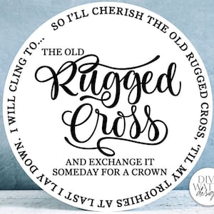 The Old Rugged Cross SVG | Round Design