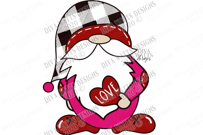 Download SVG Valentine's Day Gnome Cutting File Valentine Shirt | Etsy