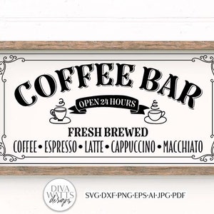 Coffee Bar SVG | Farmhouse Kitchen Design