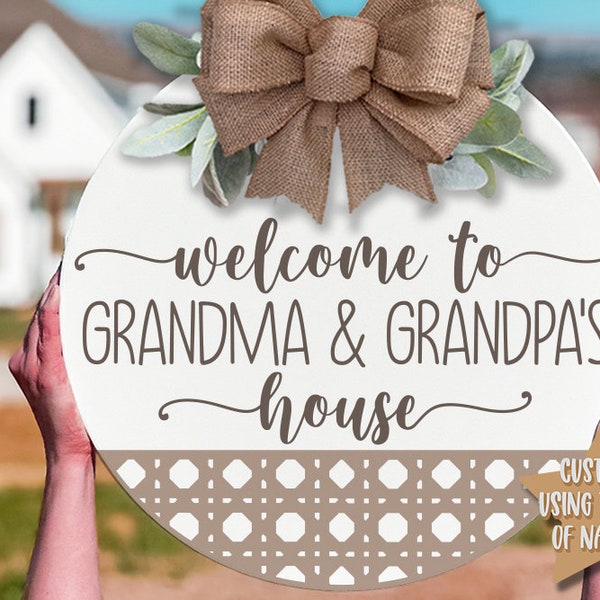 Grandparent's House SVG Grandparents Door Hanger svg Welcome To Grandma & Grandpa's House svg Grandma's house svg Grandparents Gift svg