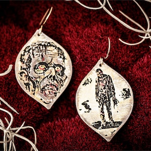 Zombie Earrings SVG For Laser Earrings For Halloween Zombie Earrings SVG For Laser Zombie Earrings svg for Glowforge Zombie Earrings SVG