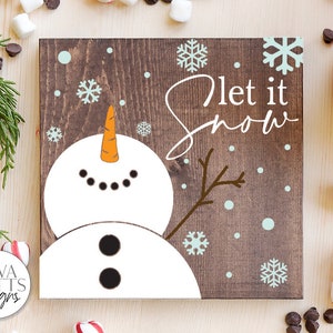 Let It Snow SVG | Christmas / Winter Square Design