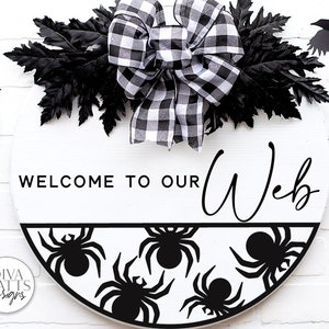 Welkom op onze website | Ontwerp Halloween-spin rond bord