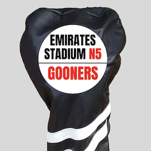 Gooners football Golf Club Cover, Gooners football Golf Head Cover, Gooners football Golf Gift, Emirates Stadium