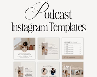 Podcast Canva Template Instagram, IG Posts & Stories, MRR/PLR, Master Resell Rights