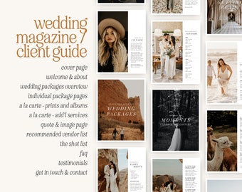 Guida ai prezzi per la fotografia di matrimonio / Modello Canva per i prezzi dei matrimoni / Listino prezzi per fotografi di matrimonio / Materiali di marketing per la fotografia