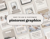 Pinterest Template Canva | Pinterest Pin Graphics | For Business Owners, Brands, & Bloggers