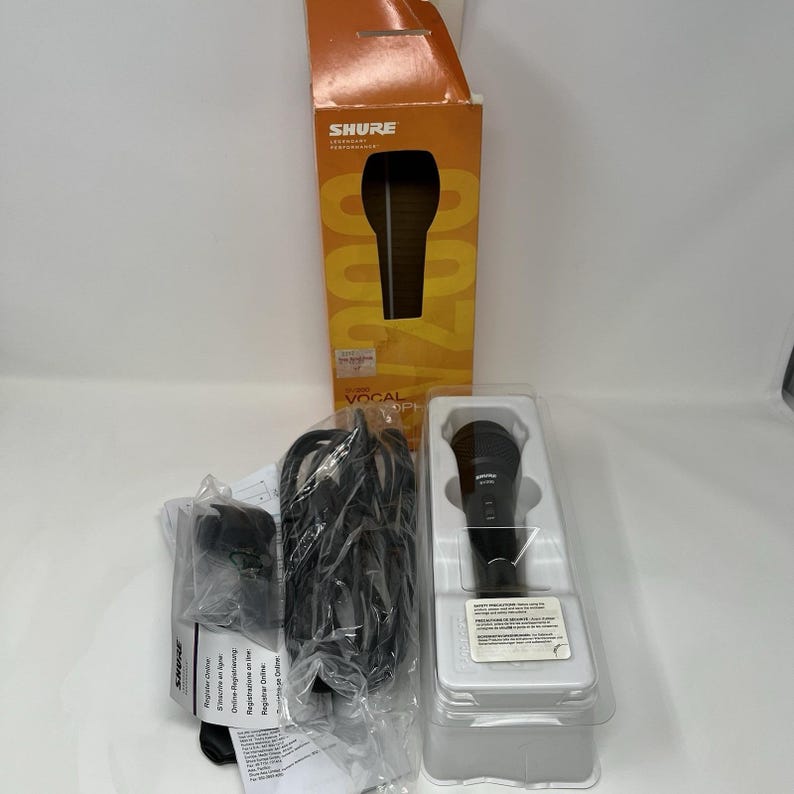 Shure SV200 Vocal Microphone with On/Off Switch, 15ft XLR Cable, Pouch & Clip image 1