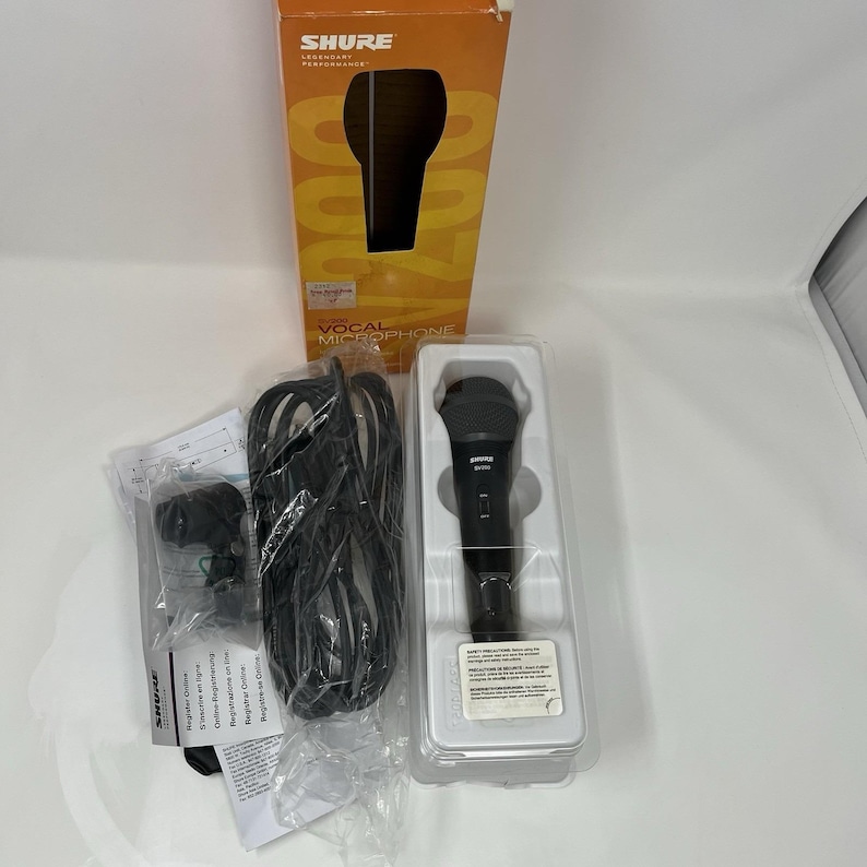 Shure SV200 Vocal Microphone with On/Off Switch, 15ft XLR Cable, Pouch & Clip image 2