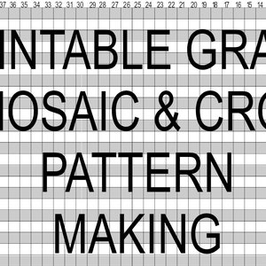 Printable Graph Chart for DIY Pattern Making for Crochet and Mosaic Overlay Crochet, Pdf, Jpg, Download / Print ONLY