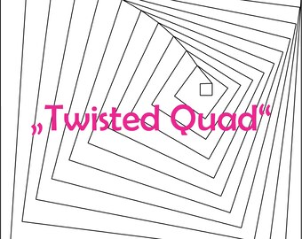 Patrón de acolchado digital Twisted Quad