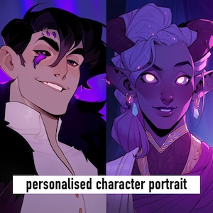 Character Design Art Commission D&D Character Art Portrait Custom OC Illustration Portrait DnD Character Portrait RPG Character Sheet