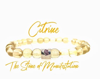 Citrine Bracelet - Manifestation Bracelet - Citrine Jewelry - Abundance Bracelet - Energy Bracelet - Prosperity Bracelet - Stretch Bracelet