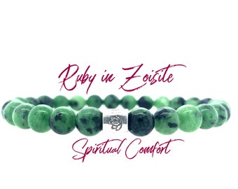 Ruby Zoisite - Zoisite Bracelet -Grieving Bracelet - Ruby in Zoisite - Spiritual Bracelet -Compassion Bracelet -Chakra Bracelet-Mother's Day
