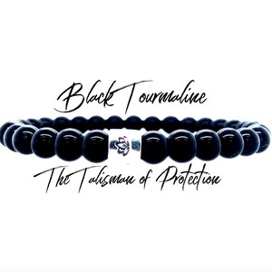 Black Tourmaline - Tourmaline Bracelet -  Protection Bracelet - Tourmaline Jewelry -Energy Bracelet -Purification Jewelry