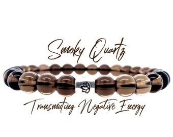 Smoky Quartz - Quartz Bracelet - Root Chakra Bracelet - Energy Bracelet - Anxiety Bracelet - Transmutation Bracelet - Healing Bracelet