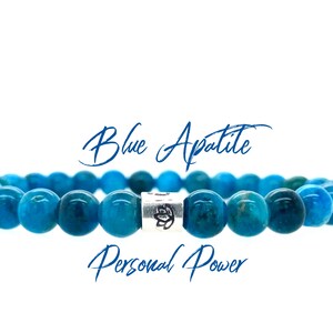 Apatite Bracelet - Blue Apatite  - Spiritual Bracelet - Personal Power - Balancing Bracelet - Chakra Bracelet - Motivation Bracelet -Apatite