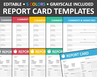 Report Card Templates Editable (B)