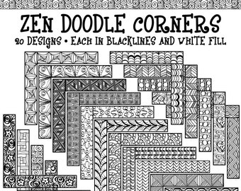 Zen Doodle Border Page Corners