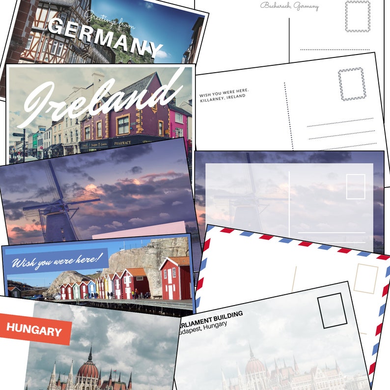 Postcards Around the World Etsy