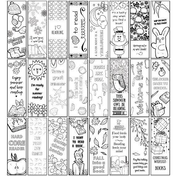 Coloring Bookmarks Bundle Digital Printables Zen Doodle Designs Cute Patterns Monthly Themes Coloring Bookmarks Bundle Digital Printables Zen Doodle Designs Cute Patterns Monthly Themes