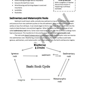 Rock Cycle Nonfiction Reading Comprehension Passages & Quizzes | Etsy