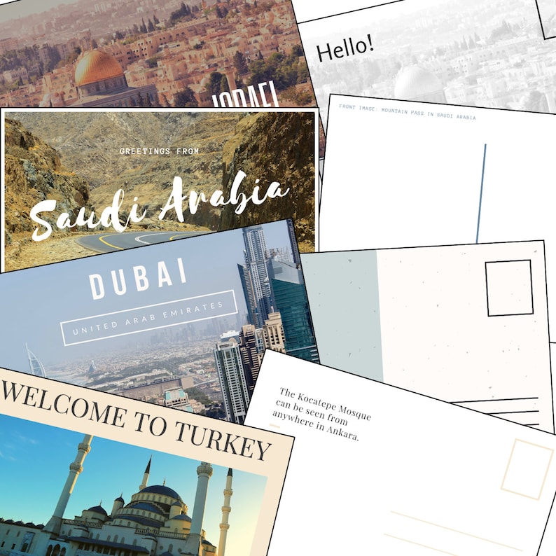 Postcards Around the World Etsy