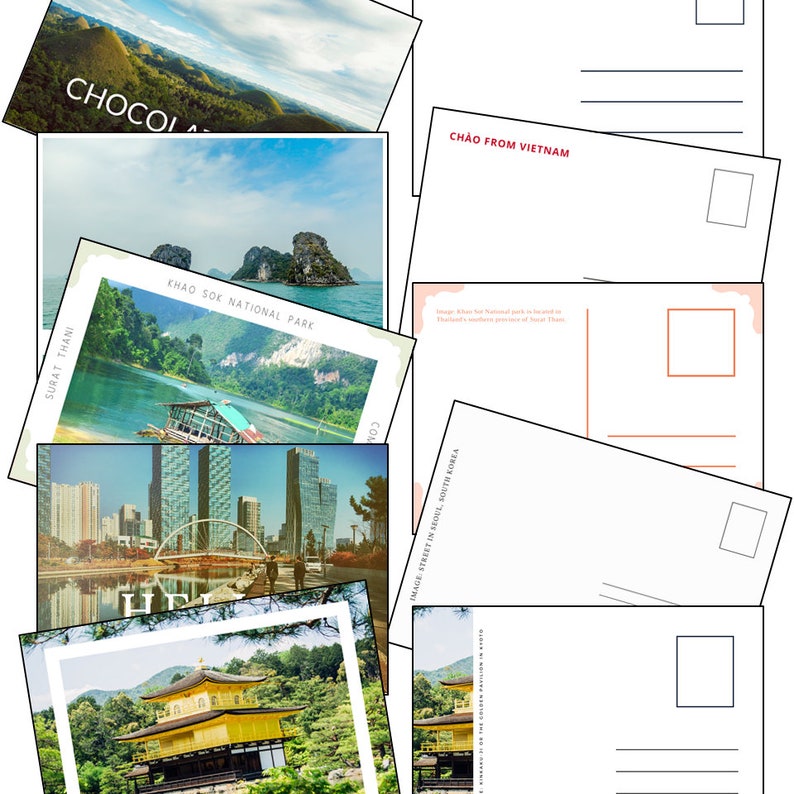 Postcards Around the World Etsy