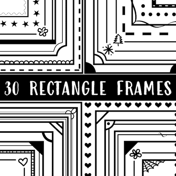 Rectangle Frames Borders 01 | Etsy