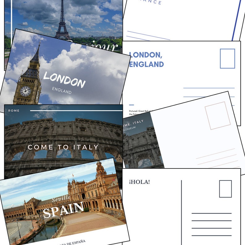 Postcards Around the World Etsy