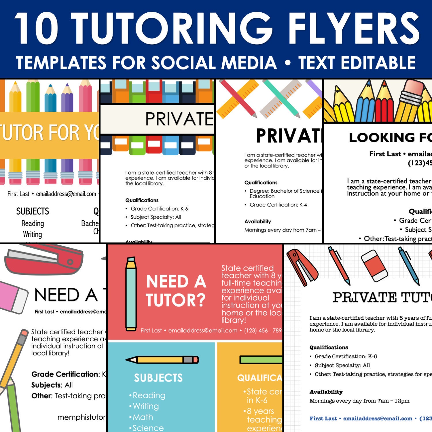 private tutoring flyer