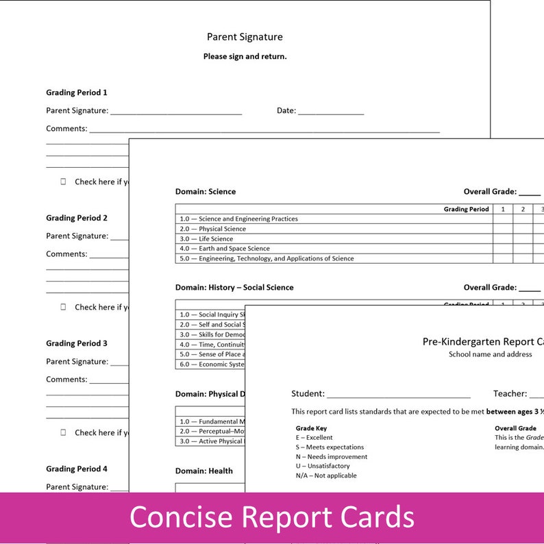Preschool and Pre-k Report Cards and Curriculum Aligned to State ...