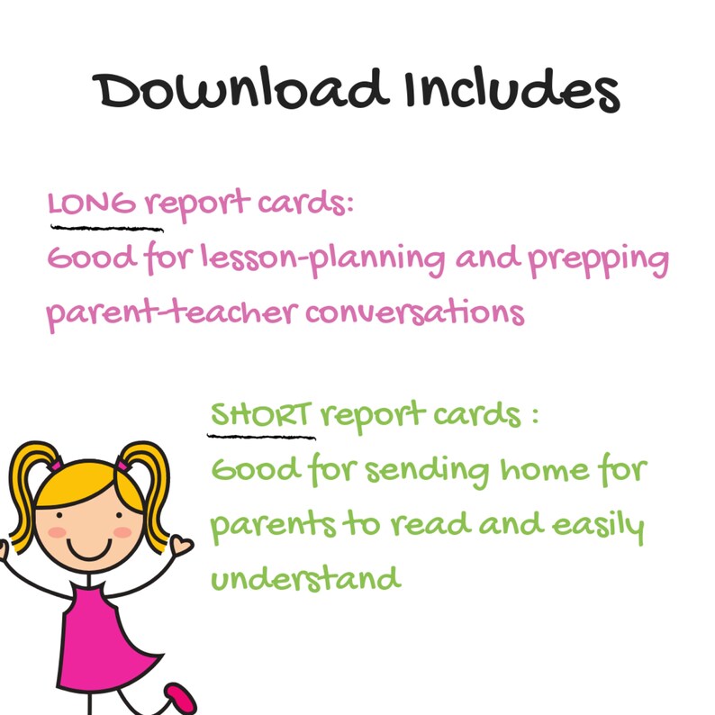 Kindergarten Report Cards Aligned to Common Core Standards - Etsy