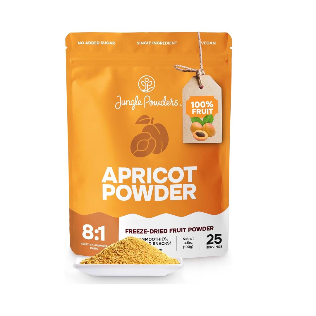 Jungle Powders Freeze Dried Apricot Powder 3.5oz / 100g 100% Natural ...
