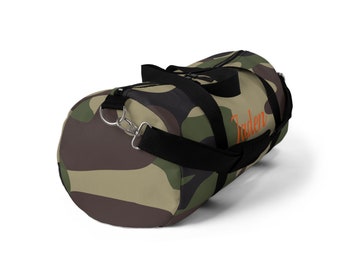 Personalized Camo Duffel Bag - Custom Camouflage Duffle - Monogram Sport Gym Bag - Large Canvas Duffel For HuntingTeens