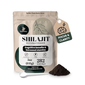 Jungle Powders Shilajit Powder 5oz / 141g, Raw Shilajit for Men 10:1 Extract, Fulvic Acid Powder, Immune Support, Energy Supplement
