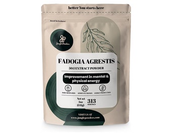 Jungle Powders Fadogia Agrestis Extract, 313 Servings of Pure Nigerian Fadogia Supplement, Traditional Health Support for Drive & Passion