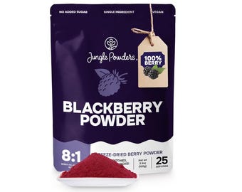 Jungle Powders Blackberry Powder 3.5oz / 100g 100% Natural Non GMO Vegan Nordic Blackberry Extract Freeze Dried Antioxidant Superfood