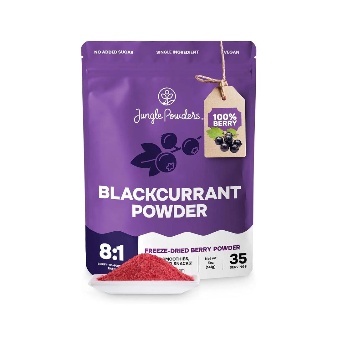 Jungle Powders Freeze Dried Blackcurrant Powder 5oz / 141g, 100% ...