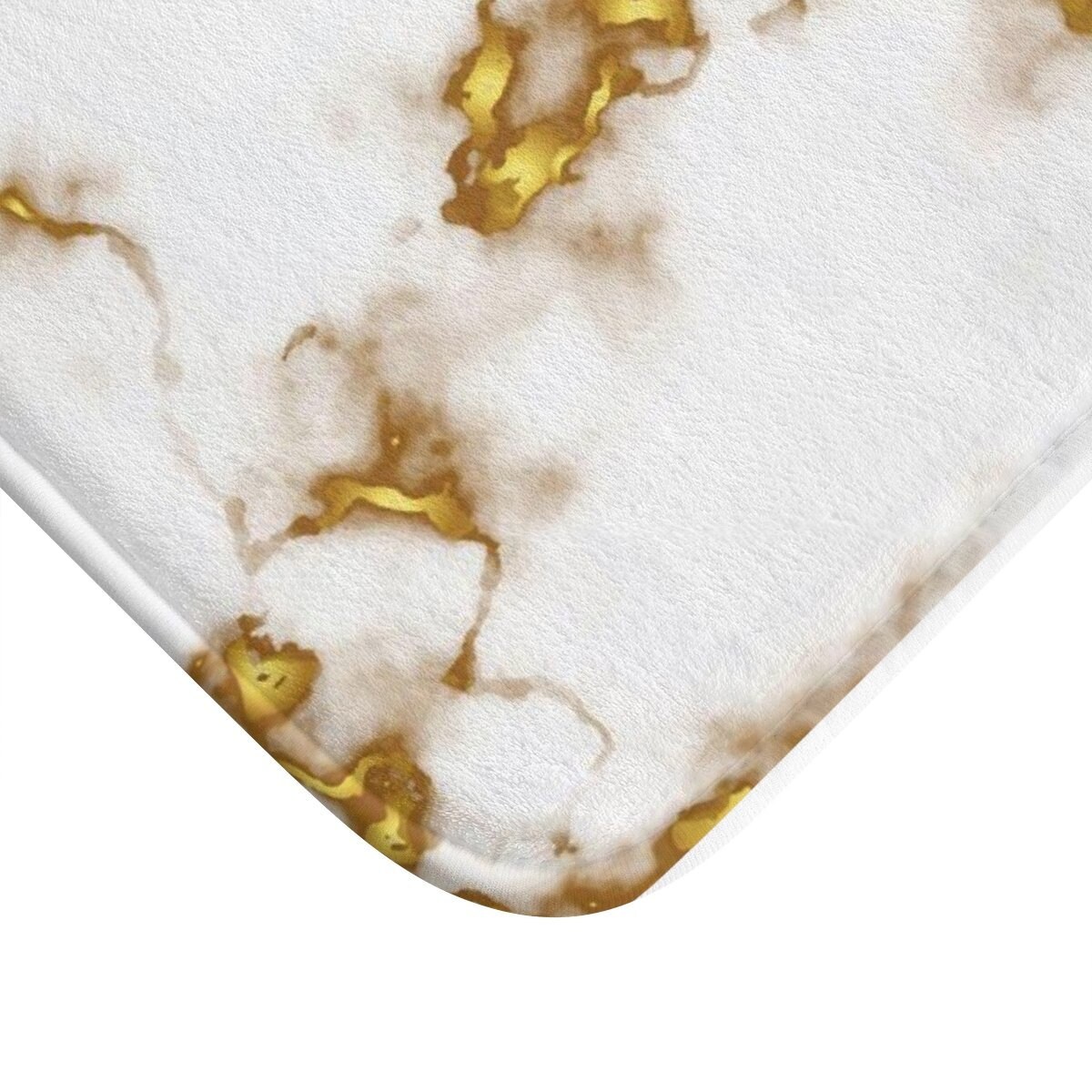 Gold Marble Bath Mat Dark Stone Bathroom Rug Minimal Etsy