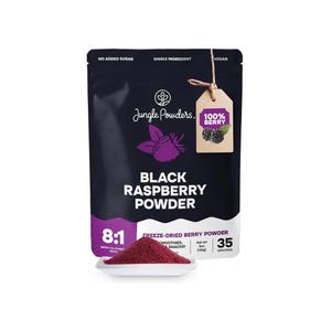 Jungle Powders Black Raspberry Powder 5oz / 141g | Freeze-Dried Raspberries Fruit Whole Berry for Baking Unsweetened Filler Free Superfood